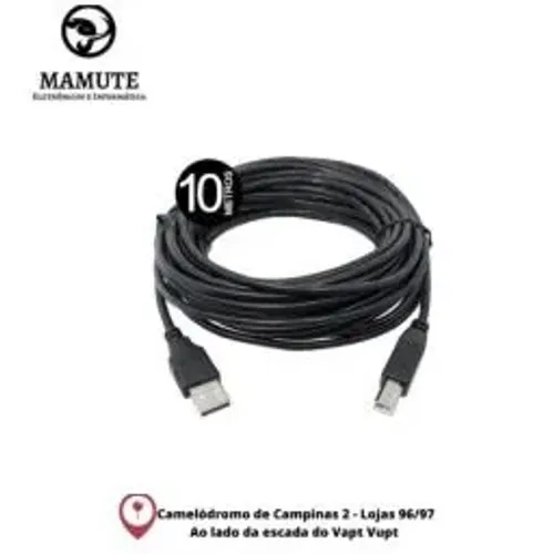 Cabo Usb Impressora 10 Metros 2.0