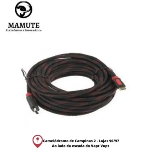 Cabo Hdmi 15 Metros Blindado Com Filtro E Malha Versão 1.4 Suporte 3D Full HD 1080