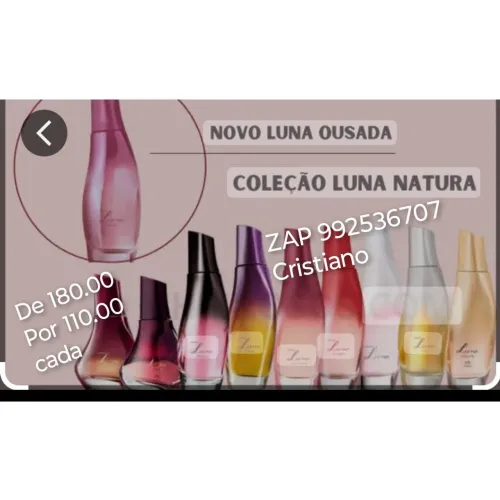 Natura perfume Luna 80.00 cada