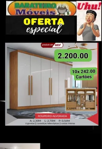 Roupeiro casal MDF