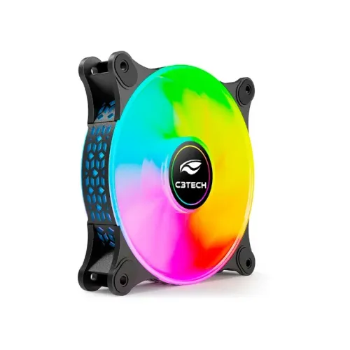 Cooler Fan 120mm C3Tech F9-L160BK Black Led Rgb - WZetta