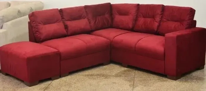 Sofá de Canto Modulado 3 Peças Tecido Veludo. São Produtos Novos Direto de Fábrica.