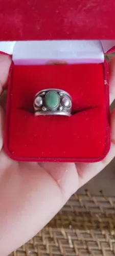 Anel em prata 925 com pedra natural  , aro 14