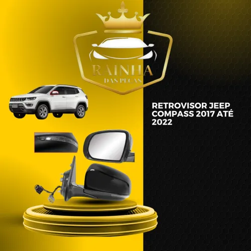 Retrovisor Jeep Compass 2017 até 2022