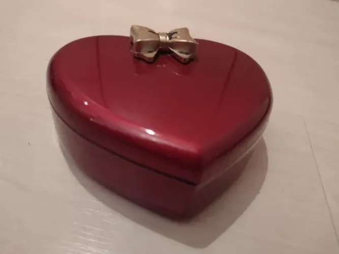 Porta Joias coração vermelho