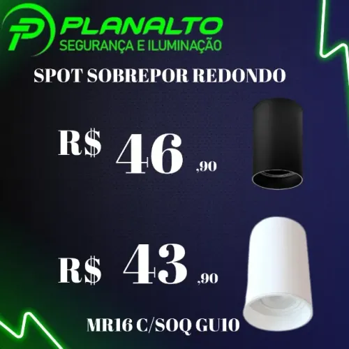 Spot de sobrepor redondo 