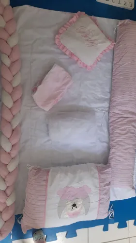 Kit Berço Rosa para Bebê