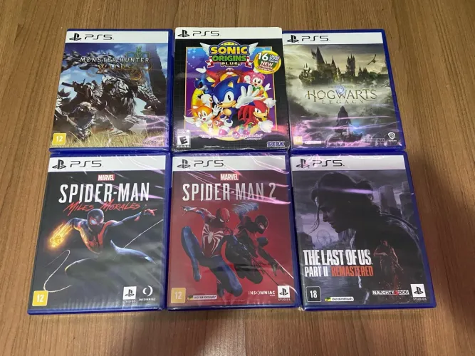 Jogos novos e lacrados para PS5 por 199 cada