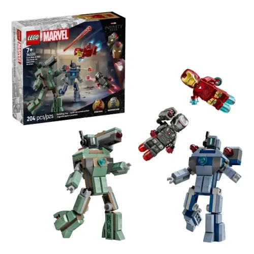 Lego Marvel War Machine E Iron Man Vs Hammer Drones  204 Peças