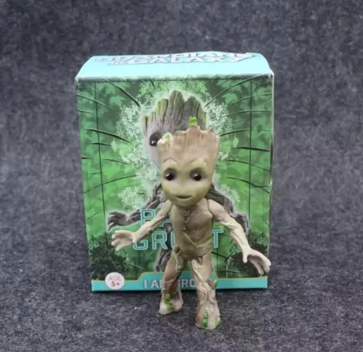 Mini Figura Groot 8 cm Marvel - Pack Guardiões Da Galáxia.