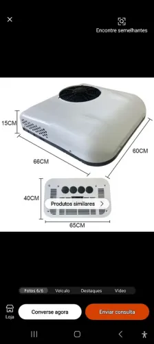 Ar Condicionado 100% elétrico de Teto Automotivo