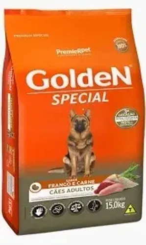 Golden Adulto 15kg. De 145 por 135. Com delivery Grátis em Udia