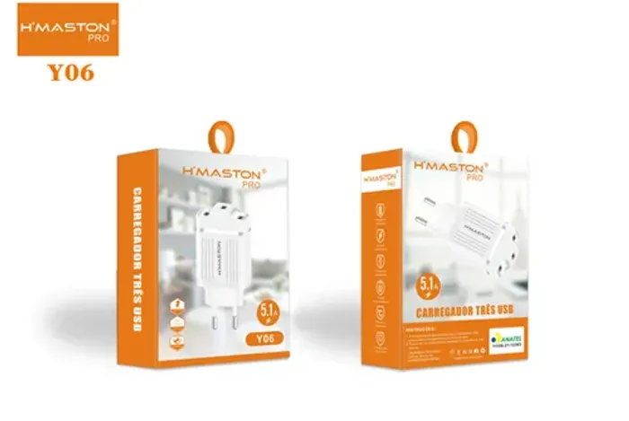 Carregador Três USB Y06 H'Maston