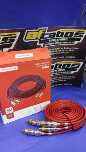 Cabo de Áudio 2 RCA para 2 RCA 3 Metros