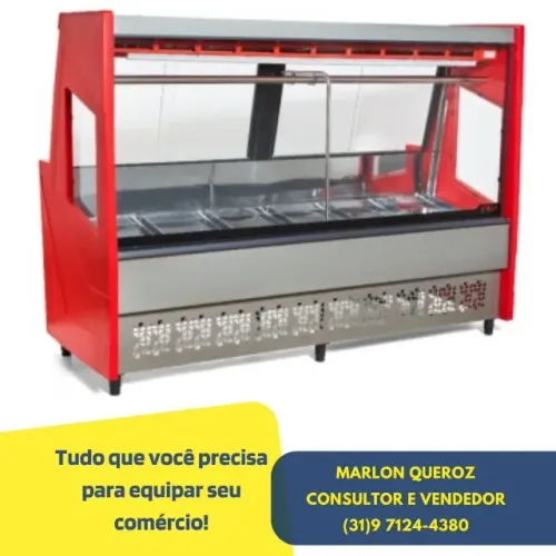 Balcão de Açougue 2M Vermelho Polar