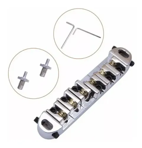 Ponte Tune O Matic Roller Bridge Les Paul Sg - Cromo
