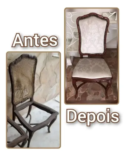 Poltrona Antiga Restaurada apenas troca de tecido
