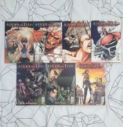 Mangás Attack on Titan 1 a 6 + extra volume 1 Antes da Queda Panini