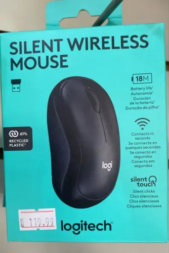 Mouse Sem Fio Logitech  Silent M220 Silencioso, Compacto e Eficiente -Loja Coimbra Entrega