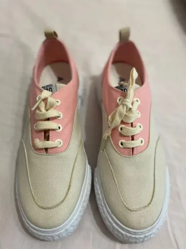 Desapego Tenis Aero Postale 38 Bege e Rosa NOVO