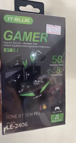 Fone de Ouvido Bluetooth -Gamer Elegante e Som Potente It Blue LE2406 - Loja Coimbra