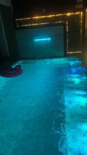 Piscina de alvenaria com vinil.