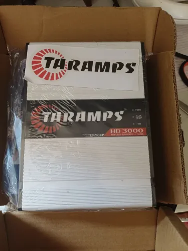 Taramps HD 3000.1 a 2 ohms *1 canal*ZERO*no lacre plástico só retirei da caixa P/ fotos