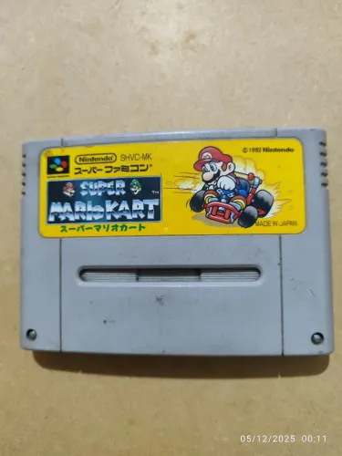 Cartucho jogo super Mario kart super Nintendo famicom