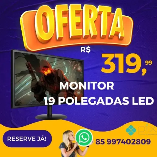 Monitor LED NOVO na caixa - Oportunidade imperdível!