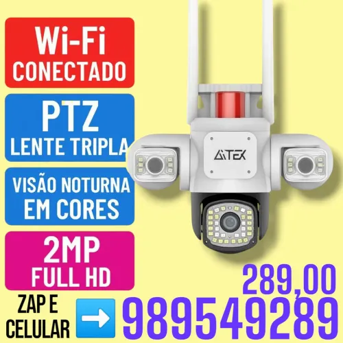 Câmera de segurança Leds tripa atek ipp66 