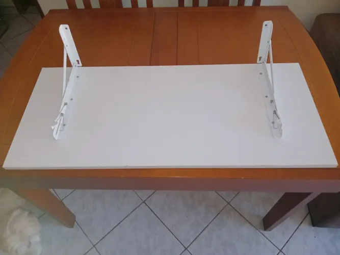 Mesa dobrável branca para cozinha ou escritório