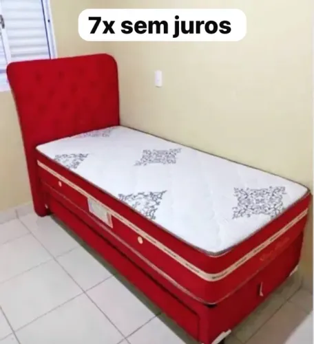 Cama box solteiro colchão e base