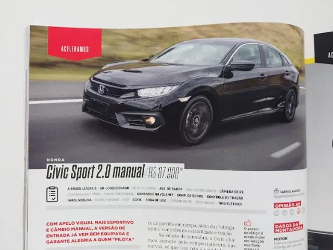 Honda Civic Sport manual 2017 - Revista Auto Esporte