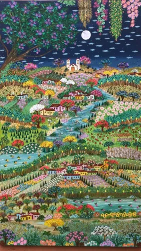 Raquel gallena tema cidade florida 70x40 