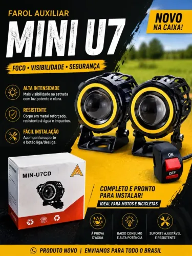 FAROL AUXILIAR MINI U7 LED