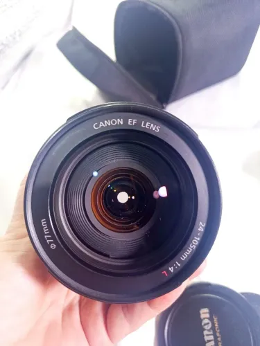 Lente Canon EF 24-105mm f/4L IS USM<br>R$: 2800 + frente