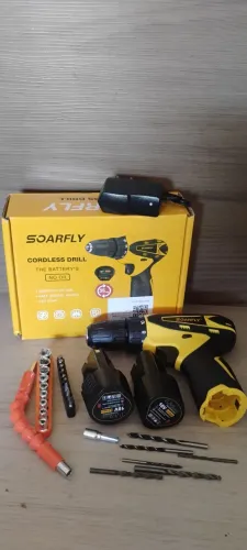 Kit Parafusadeira 18V com Brocas, Bits e Soquetes