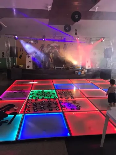 Som dj iluminação palco coberto grid 