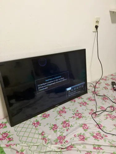Televisão samsung smart com defeito