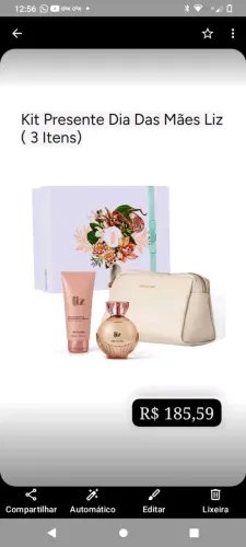 Kit Liz com necessaire