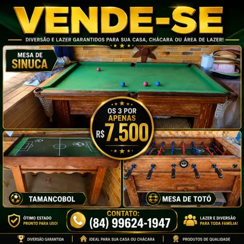 SINUCA, TOTÓ E MESA TAMANCOBOL