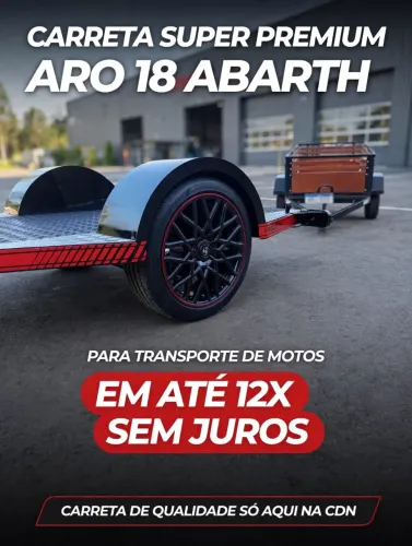 Carreta super Premium pra transportar moto 