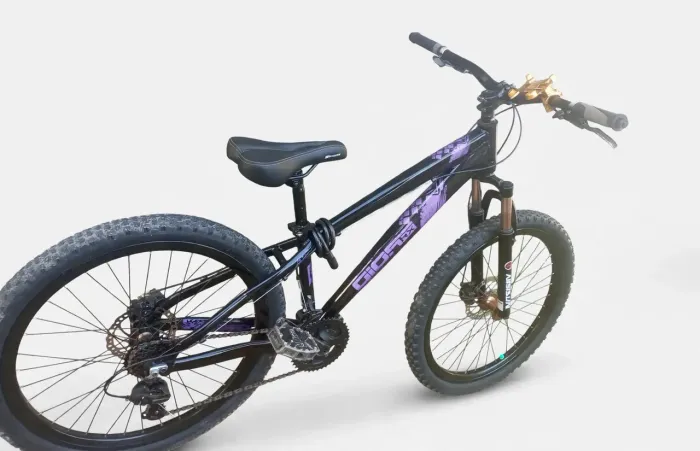 *GIOS FRX Aro 26 - Preta com Roxo - Suspensão Absolute - Freio a Disco*