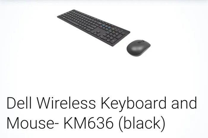 Kit Dell Teclado e Mouse sem fio MK636