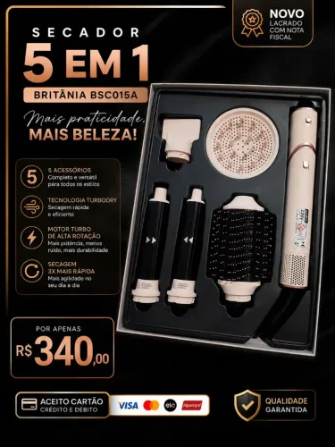 Secador Britânia 5 em 1