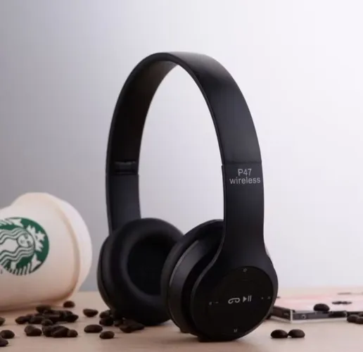 0Fone P47 Headphone Sem Fio Estéreo Redução de Ruídos Bluetooth 5.0 Universal
