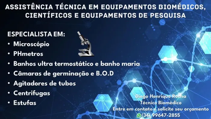 Assistência Técnica em equipamentos de laboratório. 