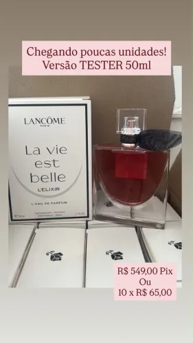 La Vie Est Belle L'Elixir Lancôme 50ml - CAIXA TESTER - ORIGINAL