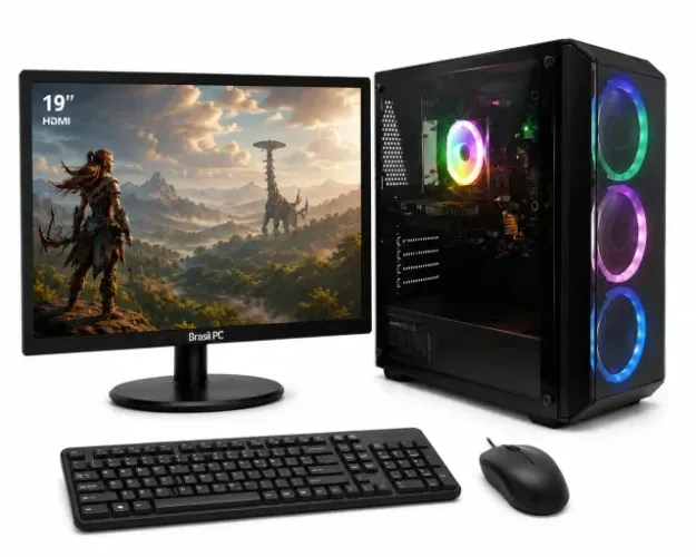 Pc Gamer Completo i5 7600 -16g DDR 4 - 480G SSD - Placa vídeo RX 550 4G-