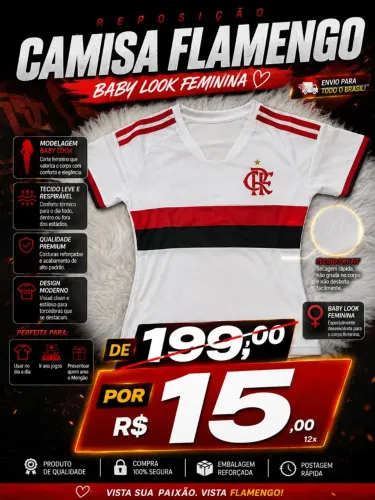 Camisa flamengo feminina